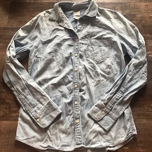 J crew perfect fit chambray Button Up size S shirt